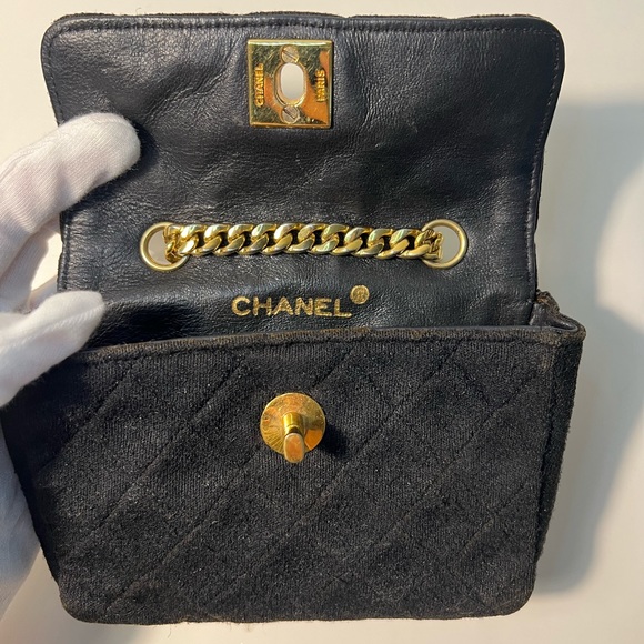 Chanel CC Vintage Mini Classic Quilted Square Single Flap Crossbody Bag Purse - Picture 10 of 15